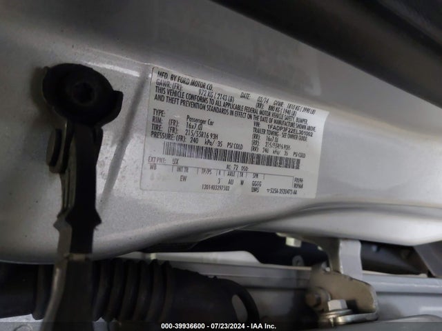 Ford FOCUS SE 2014 1FADP3F22EL301002 Image 9