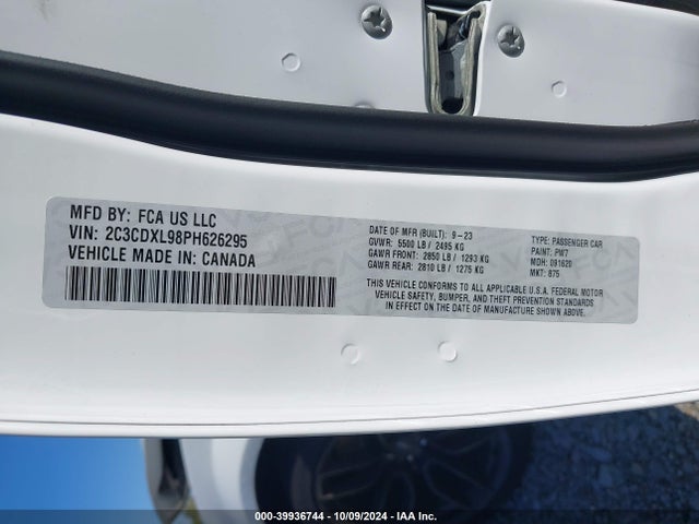 Dodge Charger Srt Jailbreak 2023 2C3CDXL98PH626295 Image 9
