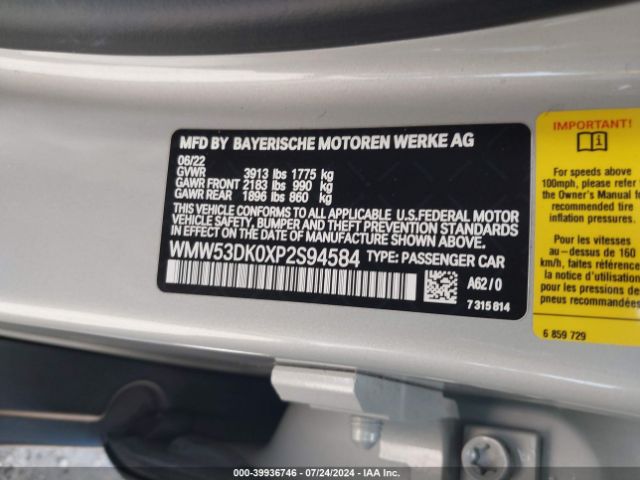WMW53DK0XP2S94584 Mini Hardtop Cooper S