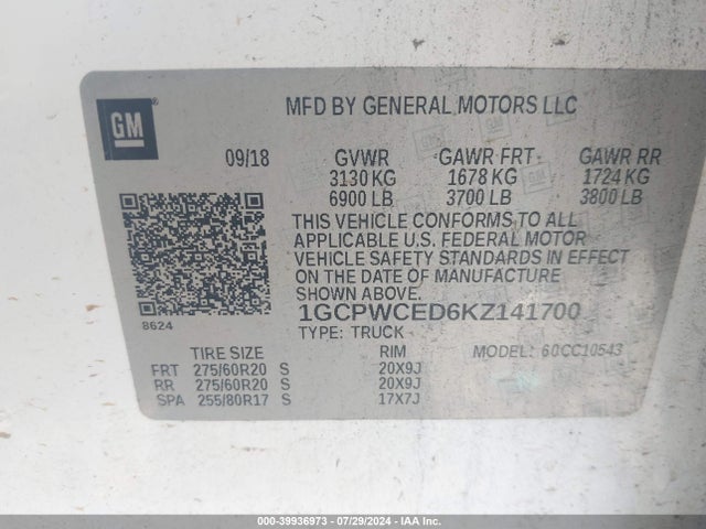 Chevrolet Silverado 1500 Lt 2019 1GCPWCED6KZ141700 Image 9
