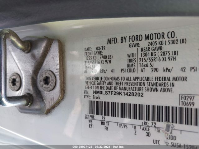 NM0LS7F29K1428202 Ford Transit Connect Xlt