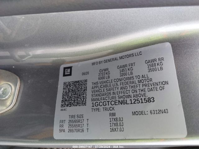 1GCGTCEN6L1251583 Chevrolet Colorado