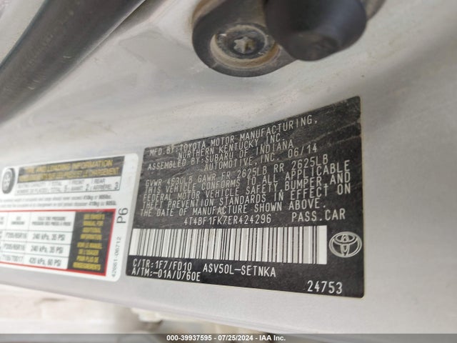 Toyota CAMRY LE 2014 4T4BF1FK7ER424296 Image 9
