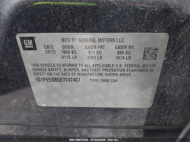 Chevrolet Cruze 2lt Auto 2014 1G1PE5SB5E7247467 Image 9