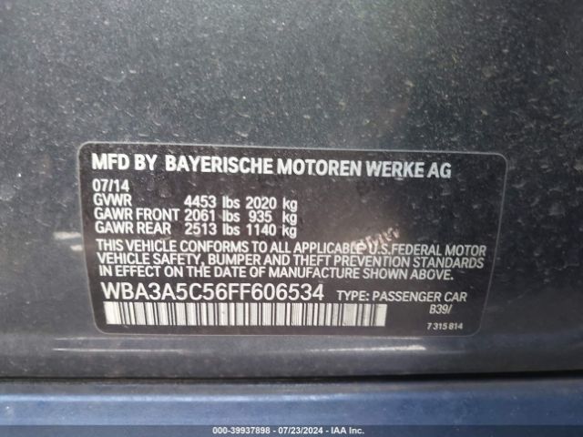 BMW 328I 2015 WBA3A5C56FF606534 Image 9