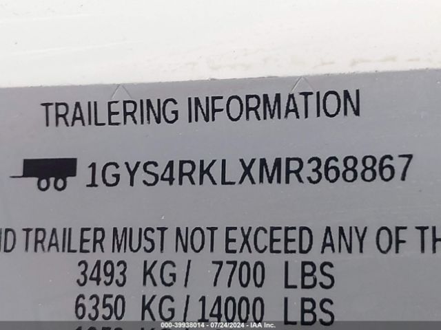 1GYS4RKLXMR368867 Cadillac Escalade Esv 4wd Sport Platinum