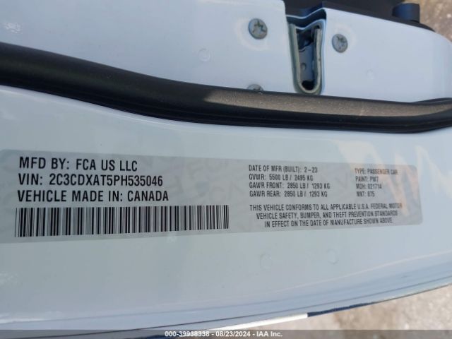 2C3CDXAT5PH535046 Dodge Charger Police Rwd