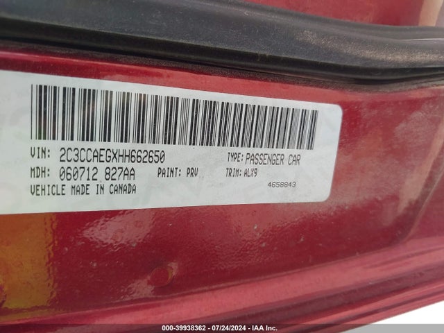 2C3CCAEGXHH662650 Chrysler 300C