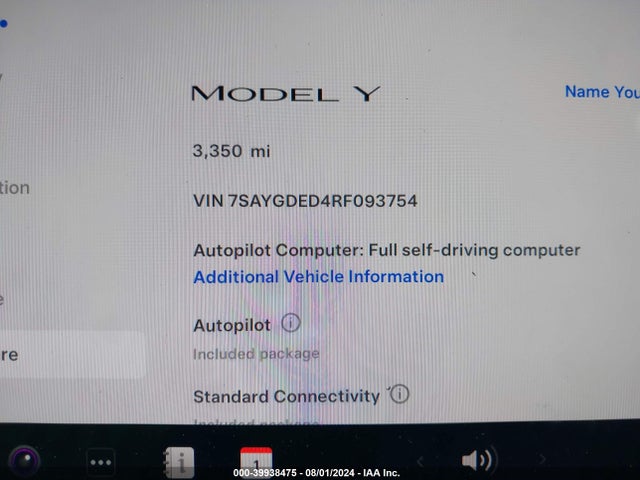 Tesla Model Y Long Range/rwd 2024 7SAYGDED4RF093754 Image 15