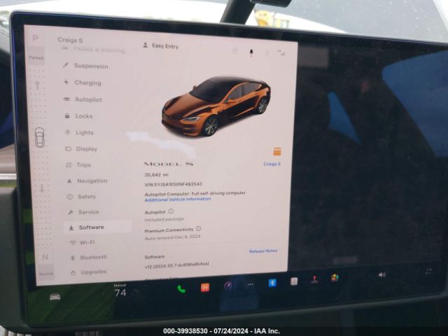 5YJSA1E50NF493543 Tesla Model S Dual Motor All-wheel Drive