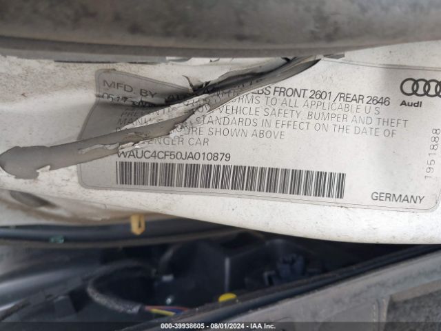WAUC4CF50JA010879 Audi S5 3.0t Premium Plus