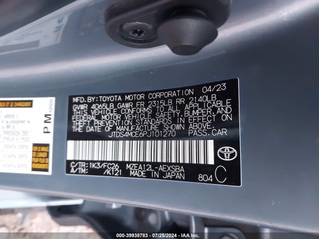 Toyota COROLLA SE 2023 JTDS4MCE6PJ101270 Image 9