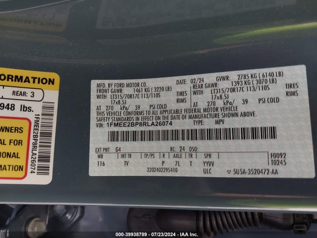 Ford Bronco Wildtrak 2024 1FMEE2BP8RLA26074 Image 9