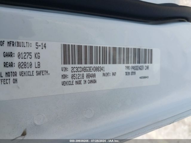 2C3CDXBG3EH308341 Dodge Charger Se