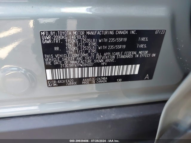 Toyota Rav4 Xle Premium 2023 2T3C1RFV7PW284007 Image 9
