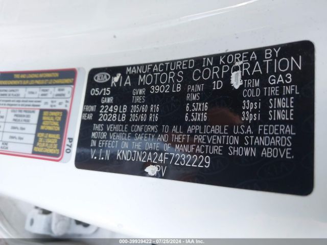 KNDJN2A24F7232229 KIA Soul
