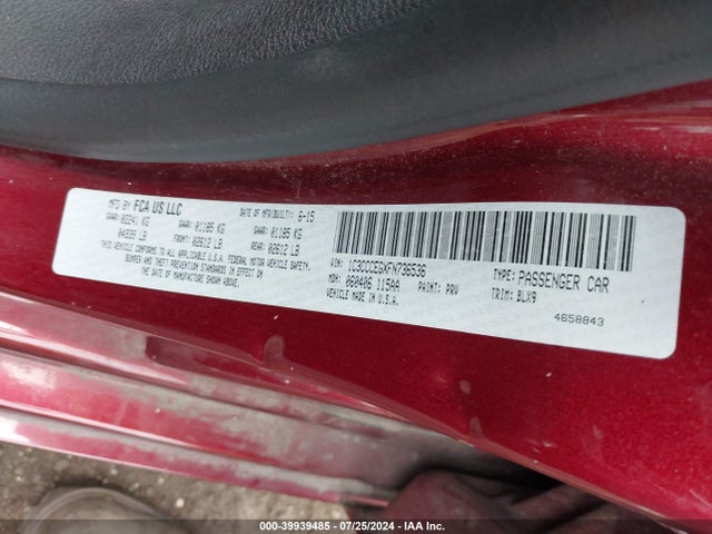 1C3CCCEGXFN736536 Chrysler 200 C