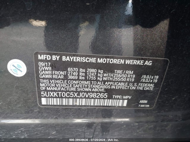 5UXKT0C5XJ0V98265 BMW X5 Edrive Xdrive40e Iperformance