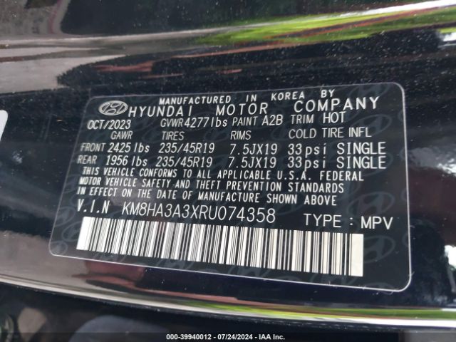 KM8HA3A3XRU074358 Hyundai Kona N Line
