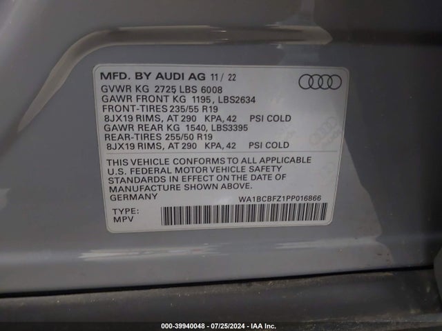 Audi Q4 E-tron Premium Plus 40 Rwd 2023 WA1BCBFZ1PP016866 Image 9