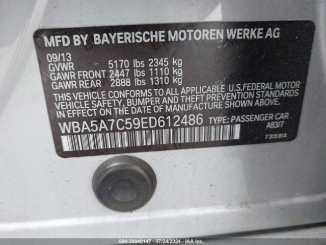 WBA5A7C59ED612486 BMW 528i Xdrive