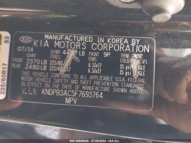 KIA Sportage Lx 2015 KNDPB3AC5F7693764 Image 9