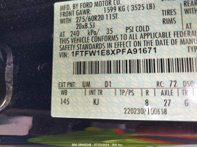 Ford F-150 King Ranch 2023 1FTFW1E8XPFA91671 Image 9