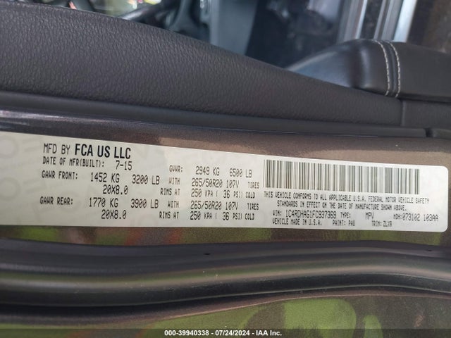 Dodge Durango Sxt 2015 1C4RDHAG1FC937369 Image 9