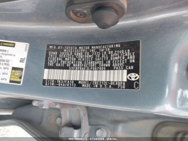 5YFDPRAE3LP067004 Toyota COROLLA L