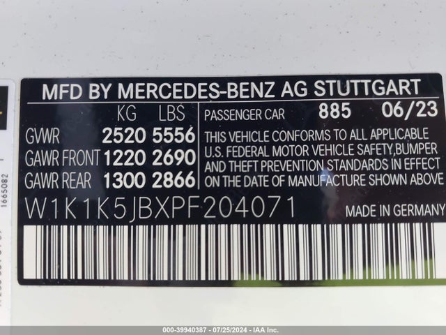 W1K1K5JBXPF204071 Mercedes-Benz E 450