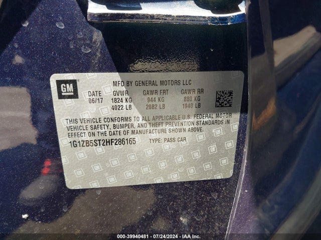 Chevrolet MALIBU LS 2017 1G1ZB5ST2HF286165 Image 9