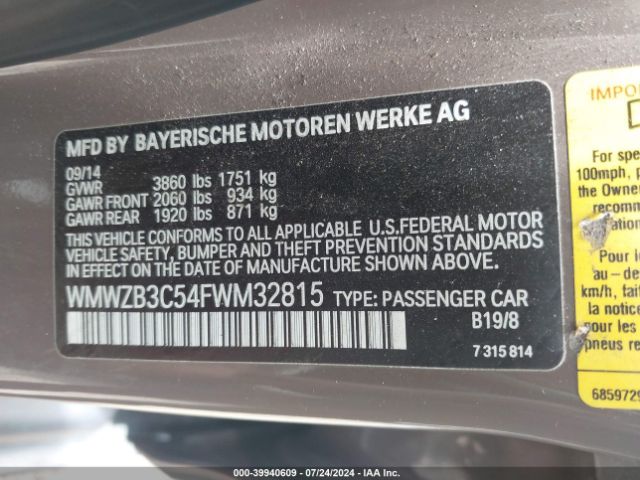WMWZB3C54FWM32815 Mini Countryman Cooper