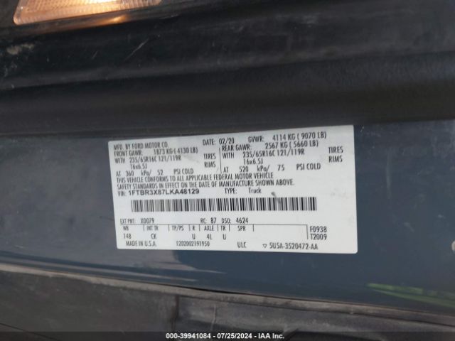 1FTBR3X87LKA48129 Ford Transit-250 Cargo Van