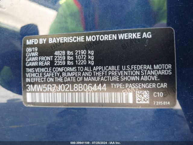 3MW5R7J02L8B06444 BMW 330i Xdrive