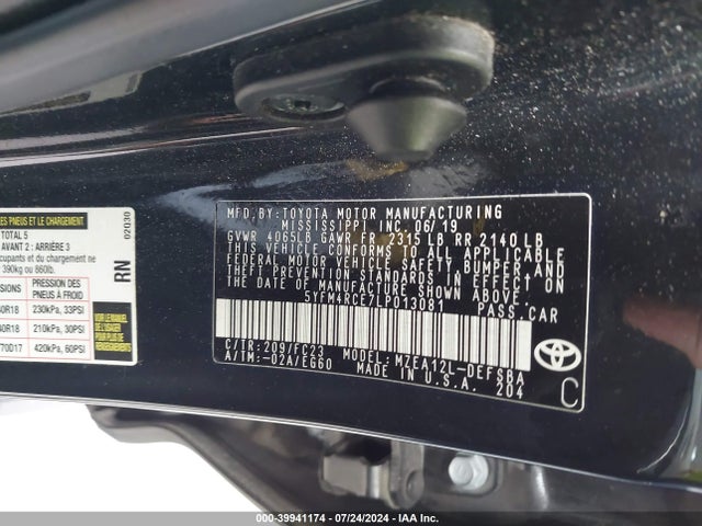 Toyota Corolla Se  6mt 2020 5YFM4RCE7LP013081 Image 9