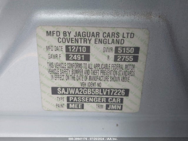 2011 JAGUAR XJ SAJWA2GB5BLV17226 Photo 8