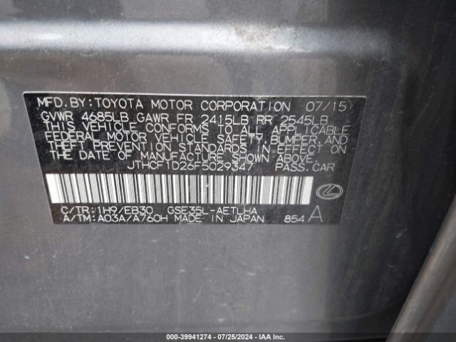 JTHCF1D26F5029347 Lexus IS 250