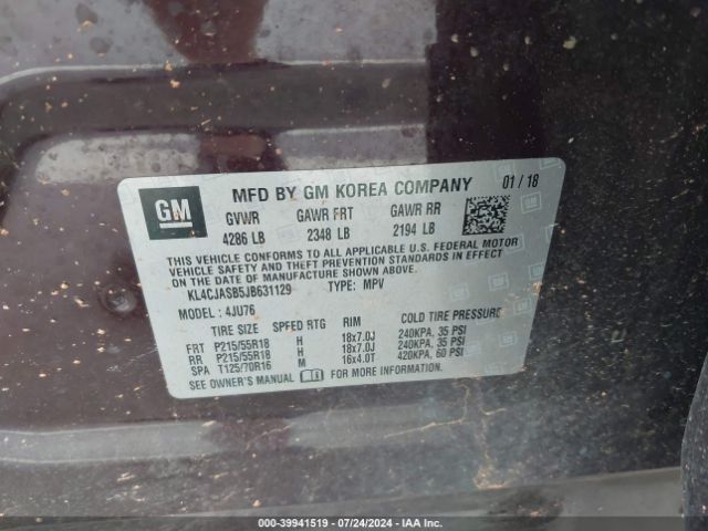 KL4CJASB5JB631129 Buick Encore Preferred