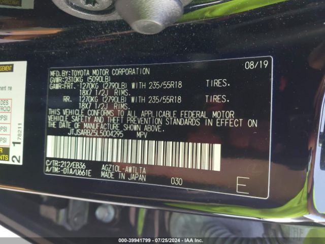 JTJSARBZ5L5004295 Lexus Nx 300 F Sport