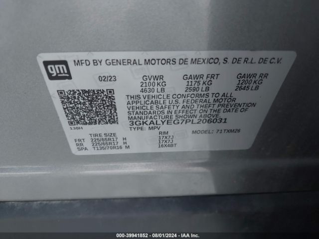 3GKALYEG7PL206031 GMC Terrain Awd At4