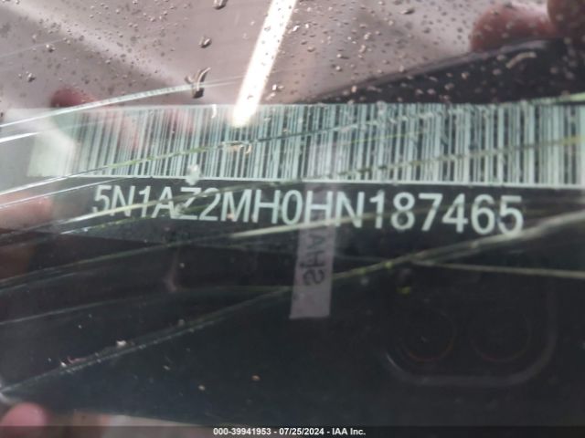 5N1AZ2MH0HN187465 Nissan MURANO SV