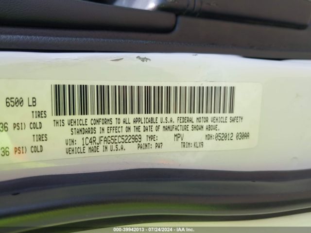 1C4RJFAG5EC522969 Jeep Grand Cherokee Altitude