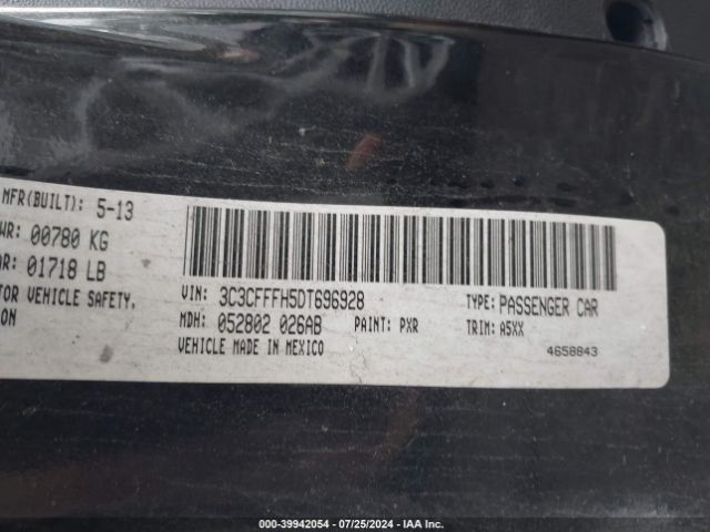 2013 FIAT 500 3C3CFFFH5DT696928 Photo 8