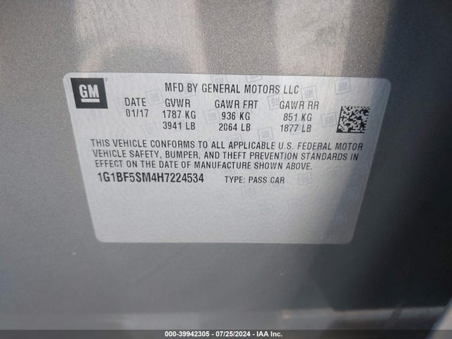 Chevrolet Cruze Premier Auto 2017 1G1BF5SM4H7224534 Image 9
