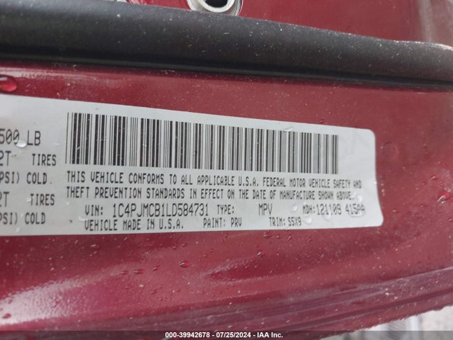 1C4PJMCB1LD584731 Jeep Cherokee Latitude 4x4