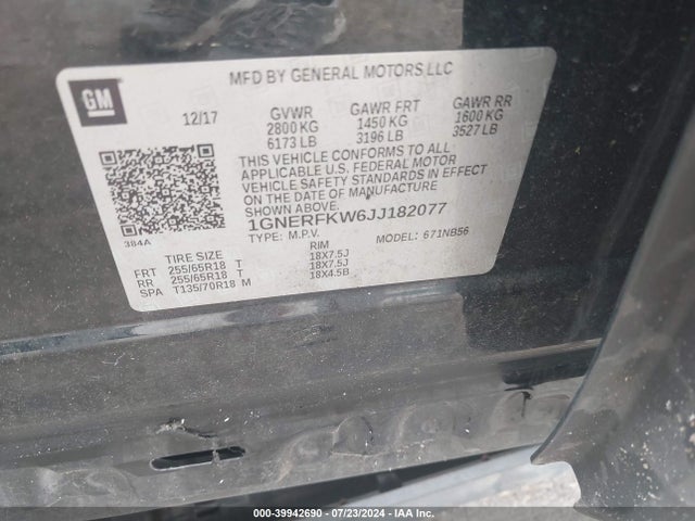 Chevrolet Traverse Ls 2018 1GNERFKW6JJ182077 Image 9