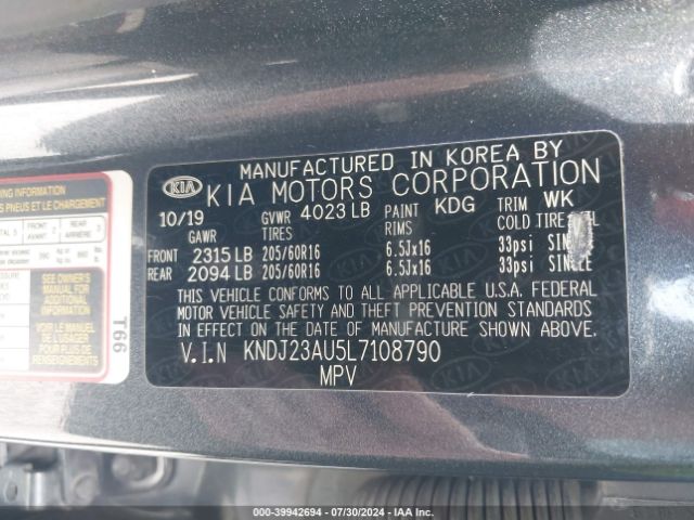 KNDJ23AU5L7108790 KIA SOUL LX