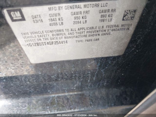 1G1ZB5ST4GF254414 Chevrolet MALIBU LS