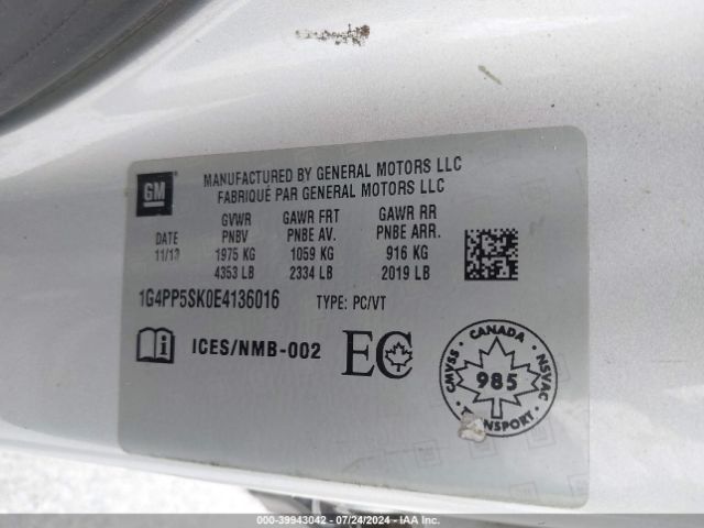1G4PP5SK0E4136016 Buick Verano