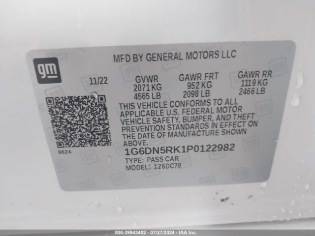 1G6DN5RK1P0122982 Cadillac Ct5 Premium Luxury